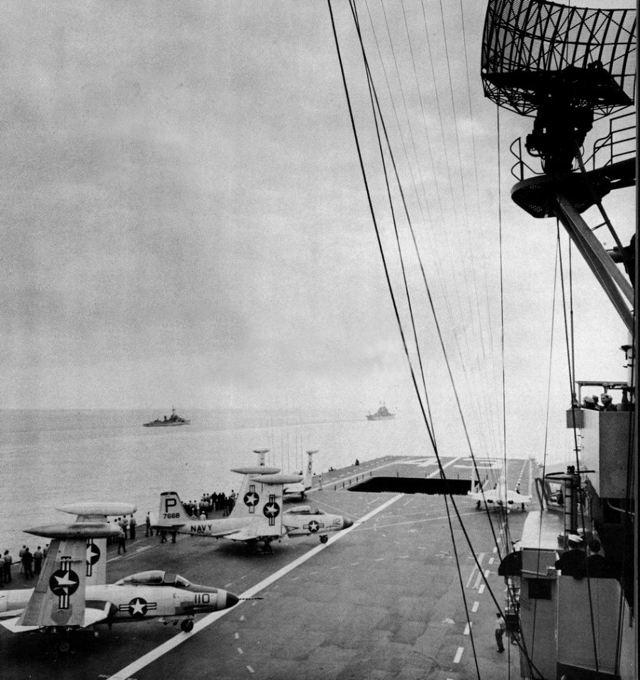F2H-4s of VF-11 on USS Coral Sea (CVA-43) c1956