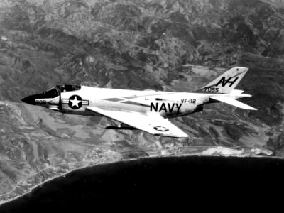 F3H-2M Demon of VF-112 in flight 1957 photo