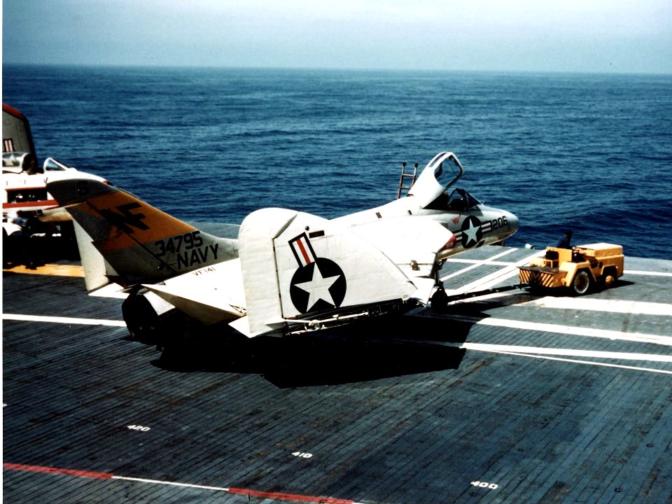 F4D-1 of VF-141 on USS Bon Homme Richard (CVA-31) in 1957