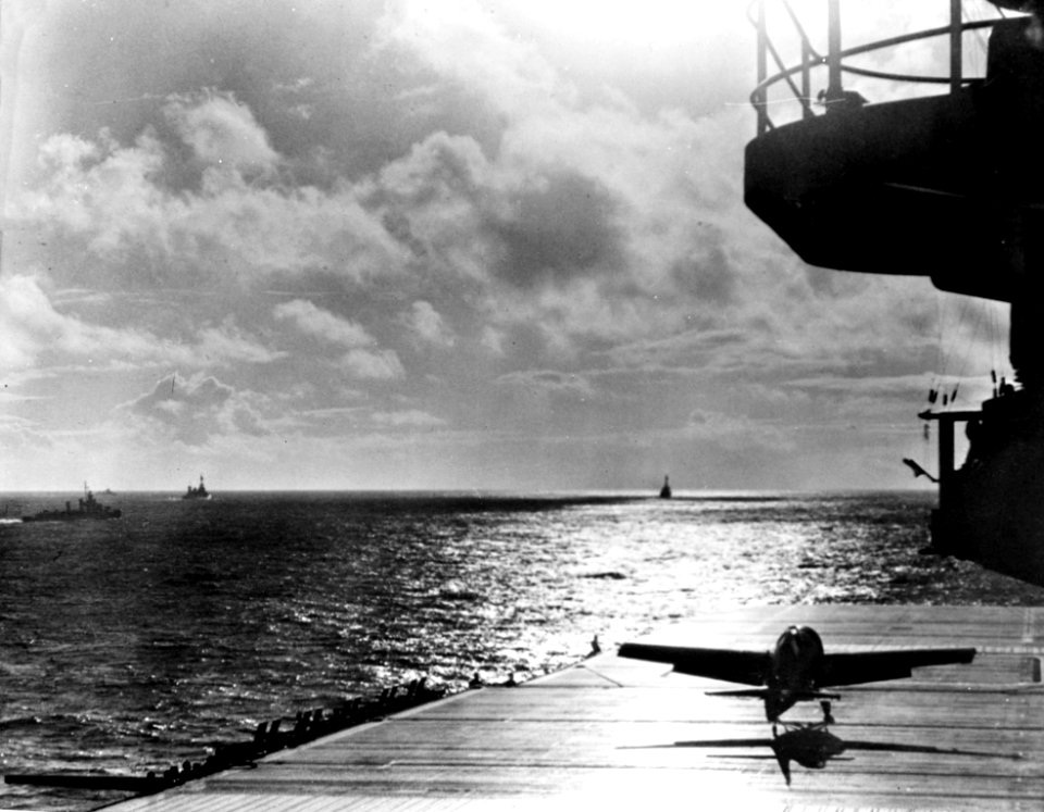 F4F Wildcat taking off from USS Enterprise (CV-6) c1942