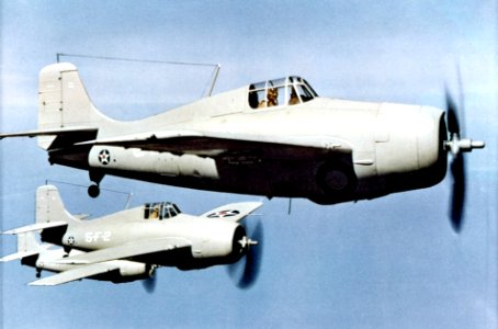 F4F-3 Wildcats of VF-5 in flight c1941