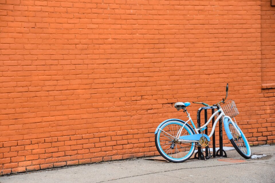Bricks wall orange wall