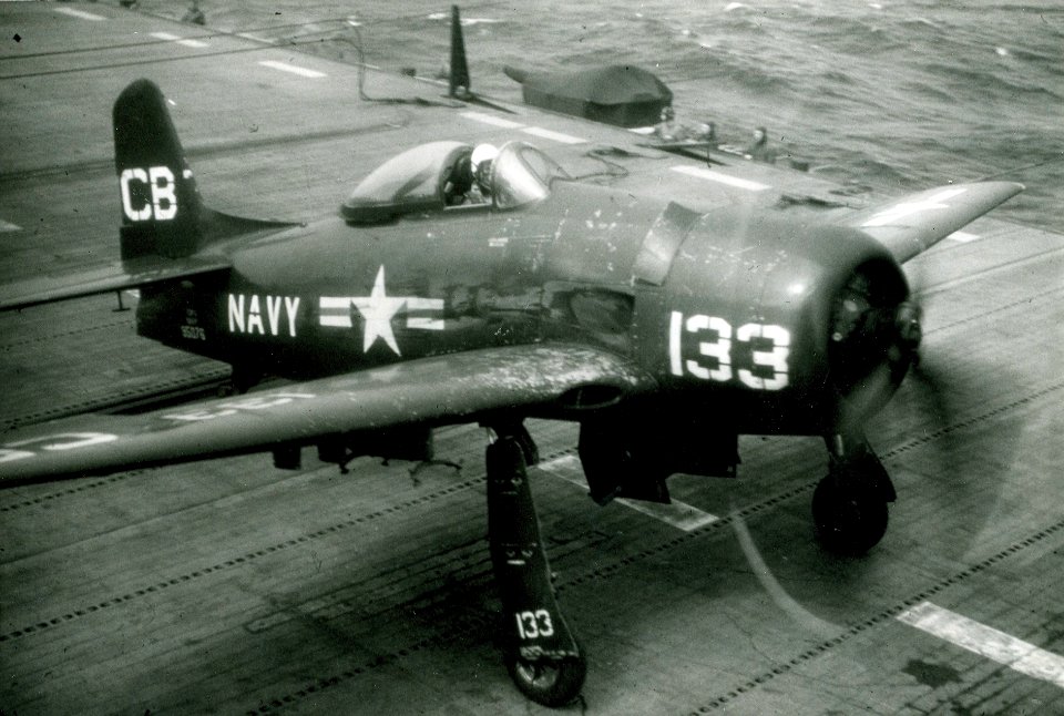 F8F-1 on USS Monterey CVL-26 1951