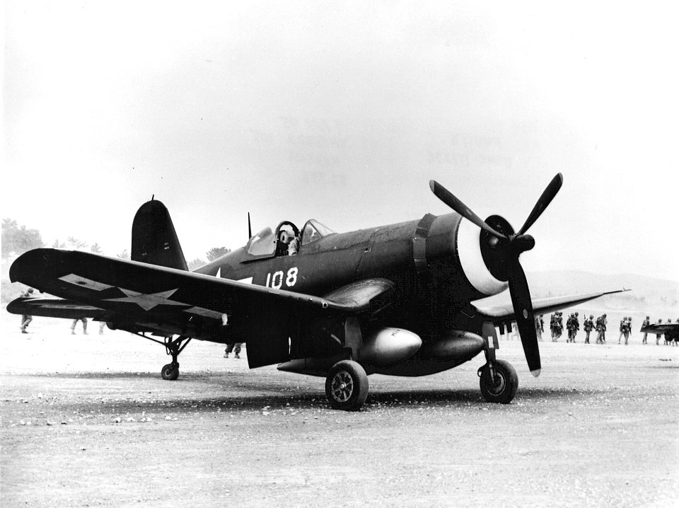 F4U-1D of VMF-322 at Kadena 1945