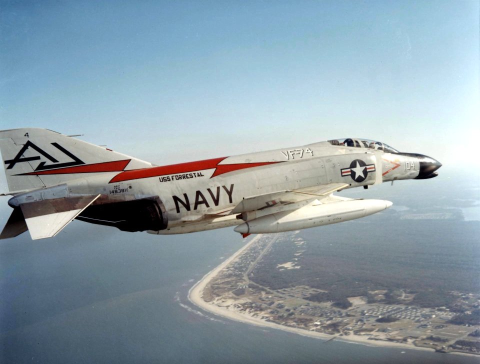 F4H-1 Phantom II VF-74 in flight 1961