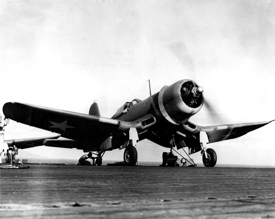F4U-1 VMF-213 on USS Copahee 1943