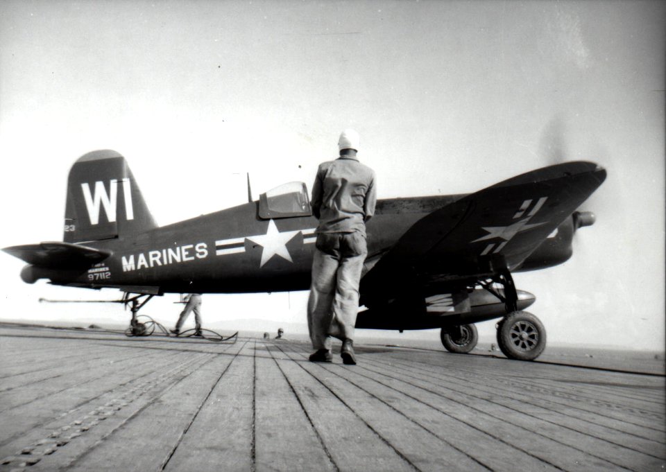 F4U-4 VMF-225 on USS Cabot CVL-28