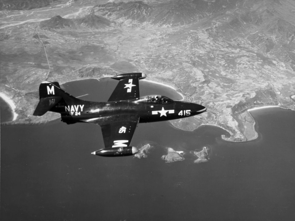 F9F-2 Panther of VF-24 over Korea in June 1952