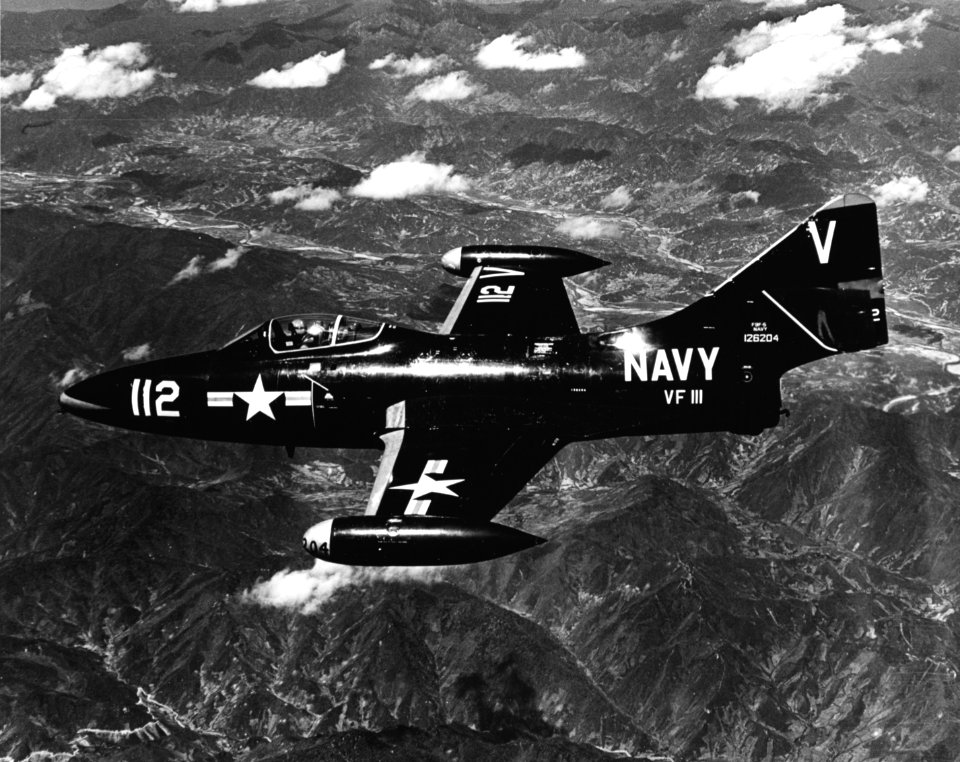 F9F-5 Panther VF-111 over Korea in June 1953