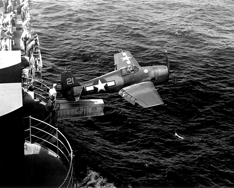 F6F Hangar cat USS Hornet CV-12 NAN2-54