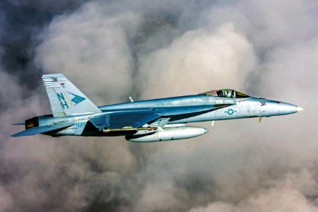 FA-18E Super Hornet of VFA-146 in flight on 2 August 2015