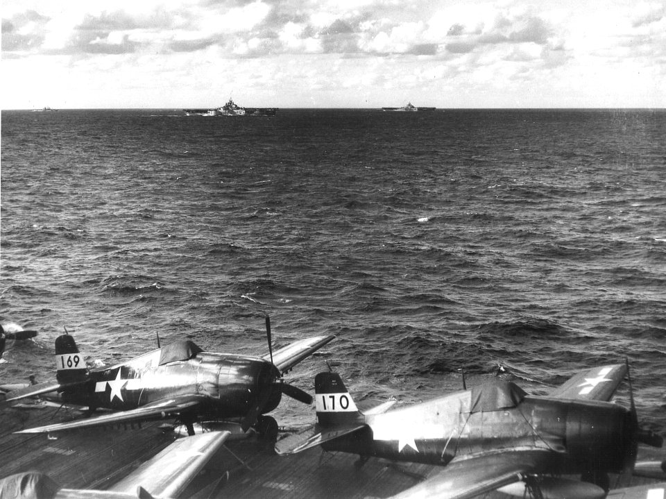 F6F-5s of VF-81 on USS Wasp (CV-18) 1945