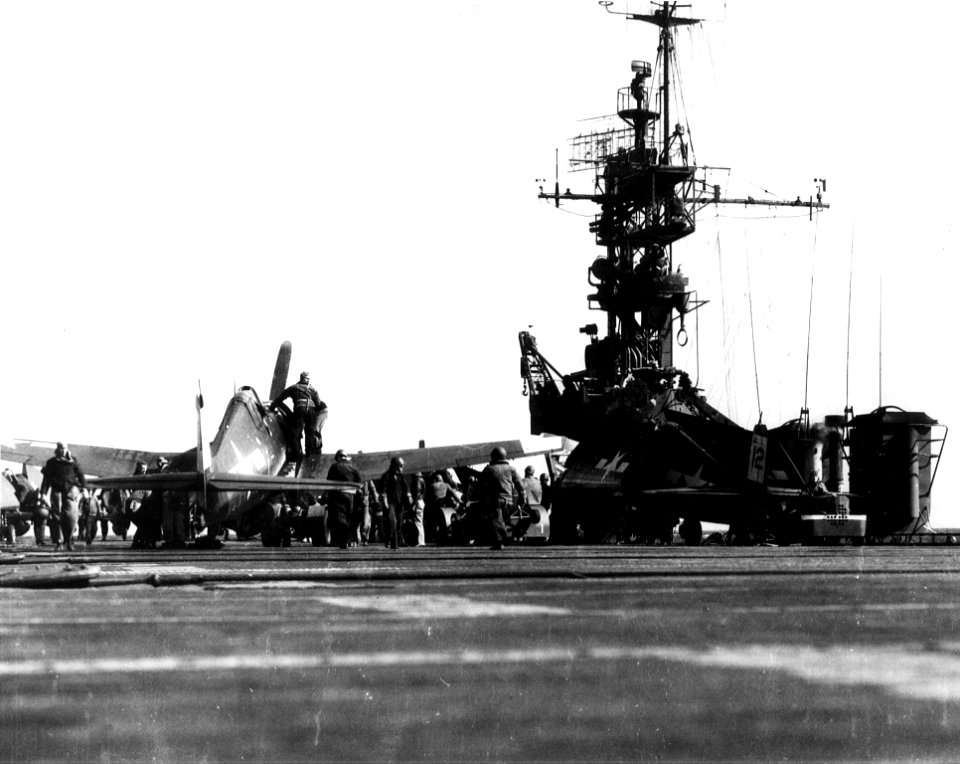 F6Fs on USS San Jacinto CVL-30 1945