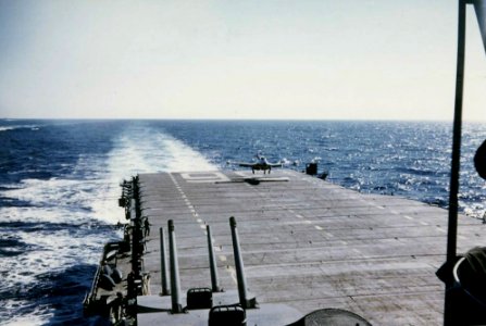 F9F-2B VF-837 landing on USS Antietam (CV-36) 1951