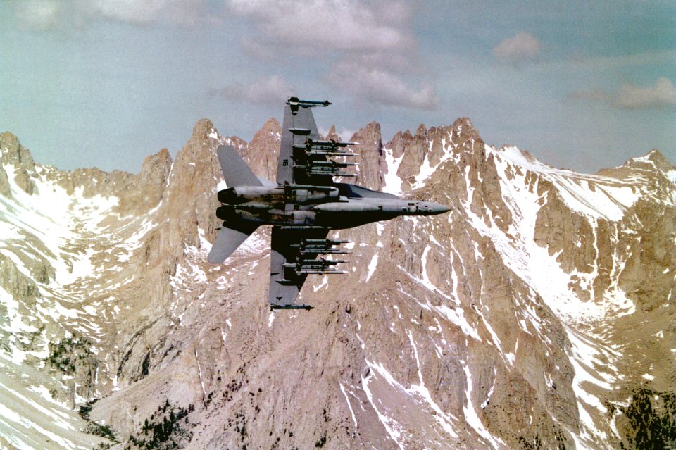 FA-18C of VX-4 with eight AMRAAMs 1992