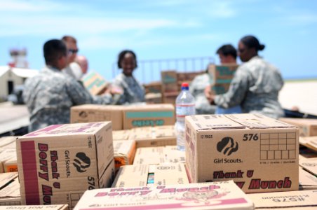 Girl Scout cookies donated to JTF GTMO 110718-N-AT101-578