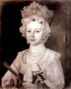 Girl in feast dress by anonymous (19th c., location missed)