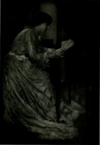 Girl with fan, by Elias Goldensky