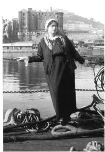 Giulia Civita Franceschi on kindergarten ship Caracciolo, in Naples port