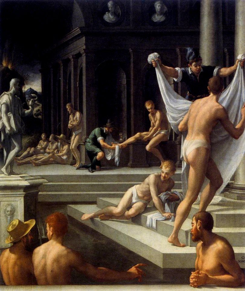 Girolamo Macchietti - Baths at Pozzuoli - WGA13798