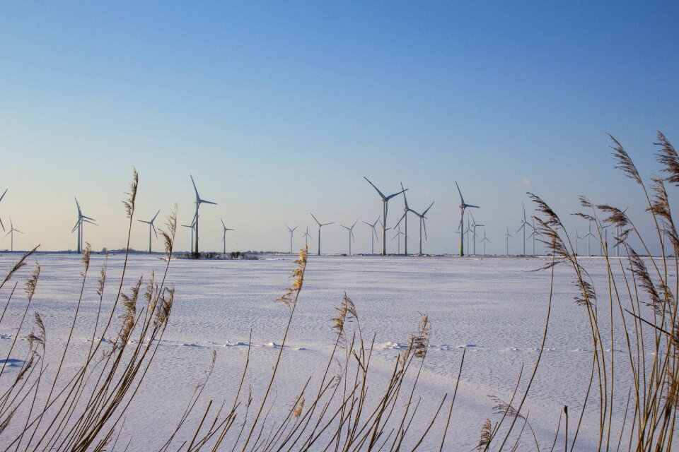 Sky winter landscape