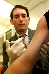 Giving a vaccination