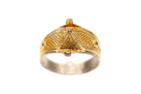Gjuten och förgylld ring av silver - Skoklosters slott - 92282