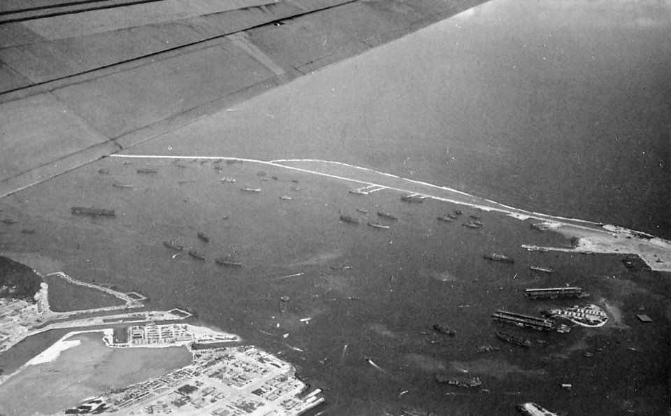 Glass Breakwater Guam in 1945