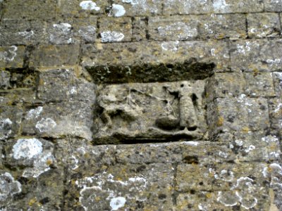 Glastonbury Tor stonework detail left photo