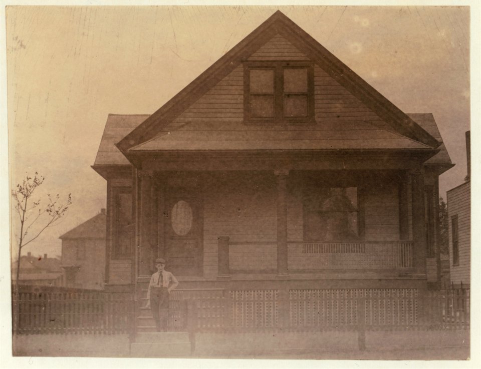 Glass. Alfred Wieseman and his home, 564 W. 25th St. E. St. Louis. (See photo 1407). LOC nclc.01286
