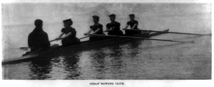 Glimpses of Greater Chautauqua, the remarkable summer school on Chautauqua Lake, New York - girls' rowing club (4 girls rowing) LCCN2001696507