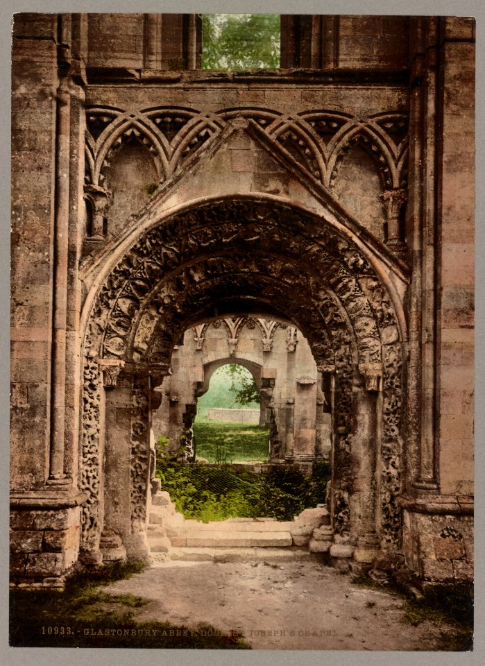 Glastonbury Abbey. Door. St. Joseph's Chapel LCCN2017659198