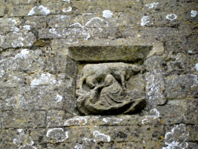 Glastonbury Tor stonework detail right photo