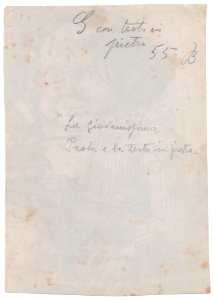 Gloeden, Wilhelm von (1856-1931) - n. 0055 B verso - Aste La Rosa - Cm 12x17 - La giovanissima Paola e la testa in pietra