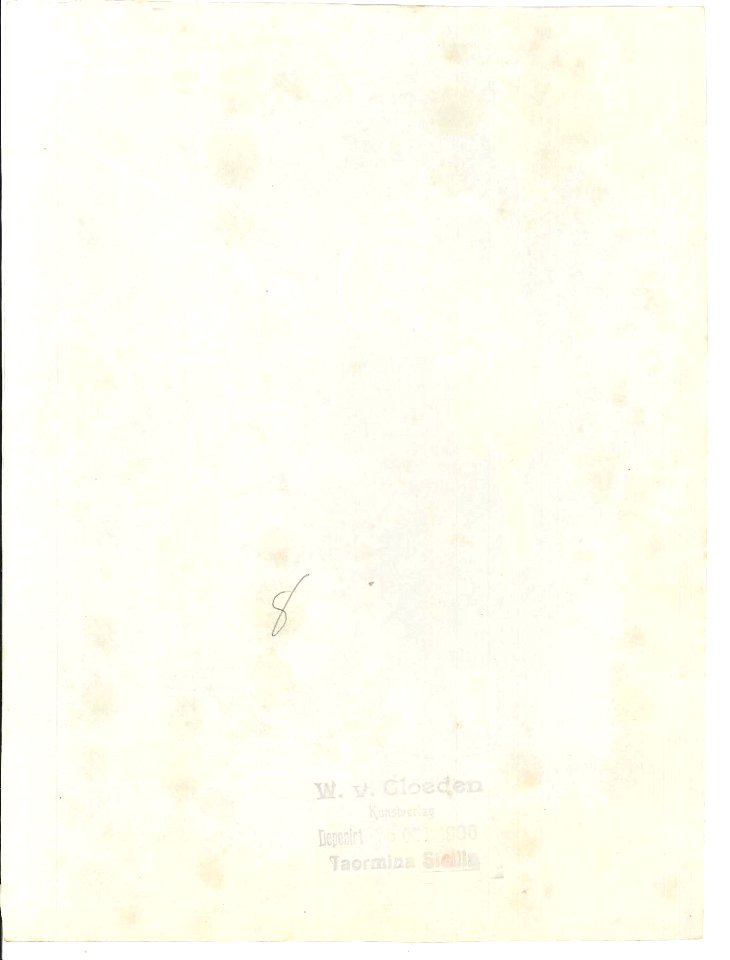 Gloeden, Wilhelm von (1856-1931) - n. 0008 verso. Deponirt 1900