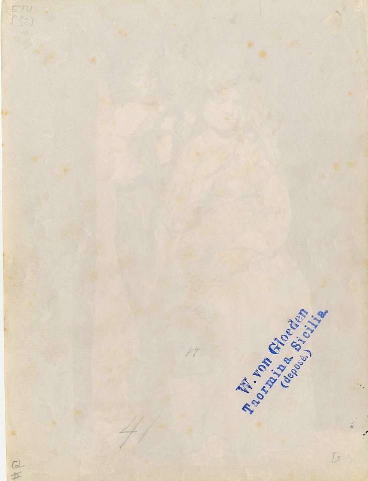 Gloeden, Wilhelm von (1856-1931) - n. 0041 verso - La pettinata - ex collection Levy - Millon auctions