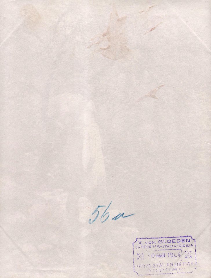 Gloeden, Wilhelm von (1856-1931) - n. 0056 a - verso - Deposé 10 Mar 1904