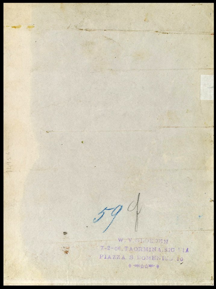Gloeden, Wilhelm von (1856-1931) - n. 0059 verso - dwfinearts ebay