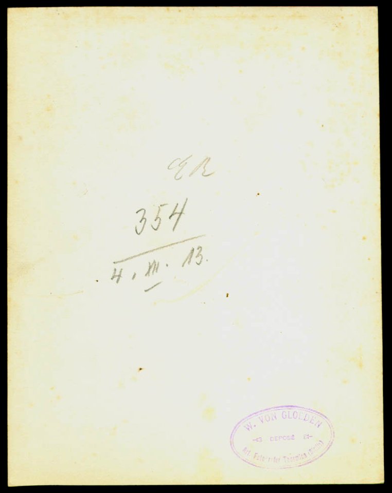 Gloeden, Wilhelm von (1856-1931) - n. 0354 verso - datato 1913