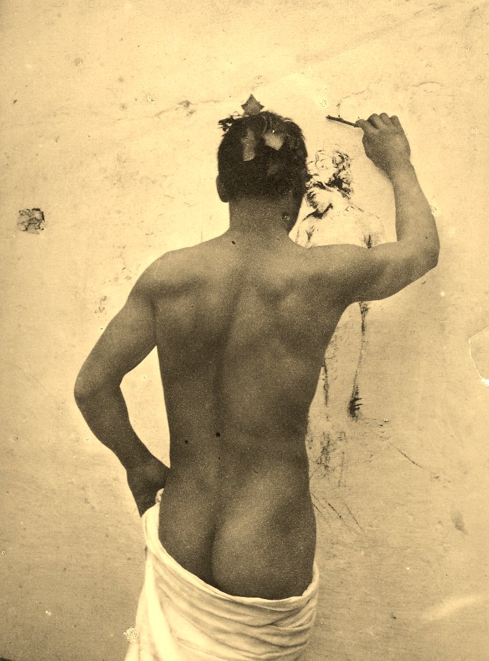 Gloeden, Wilhelm von (1856-1931) - n. 0165 - 1 Aug 1900 - A. dipinge - ex Texbraun Collection, Galerie David Guiraud, Paris - Recto