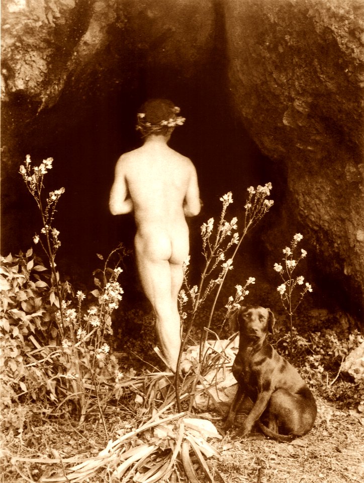 Gloeden, Wilhelm von (1856-1931) - n. 0431 - Uomo e cagna