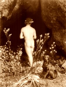 Gloeden, Wilhelm von (1856-1931) - n. 0431 - Uomo e cagna