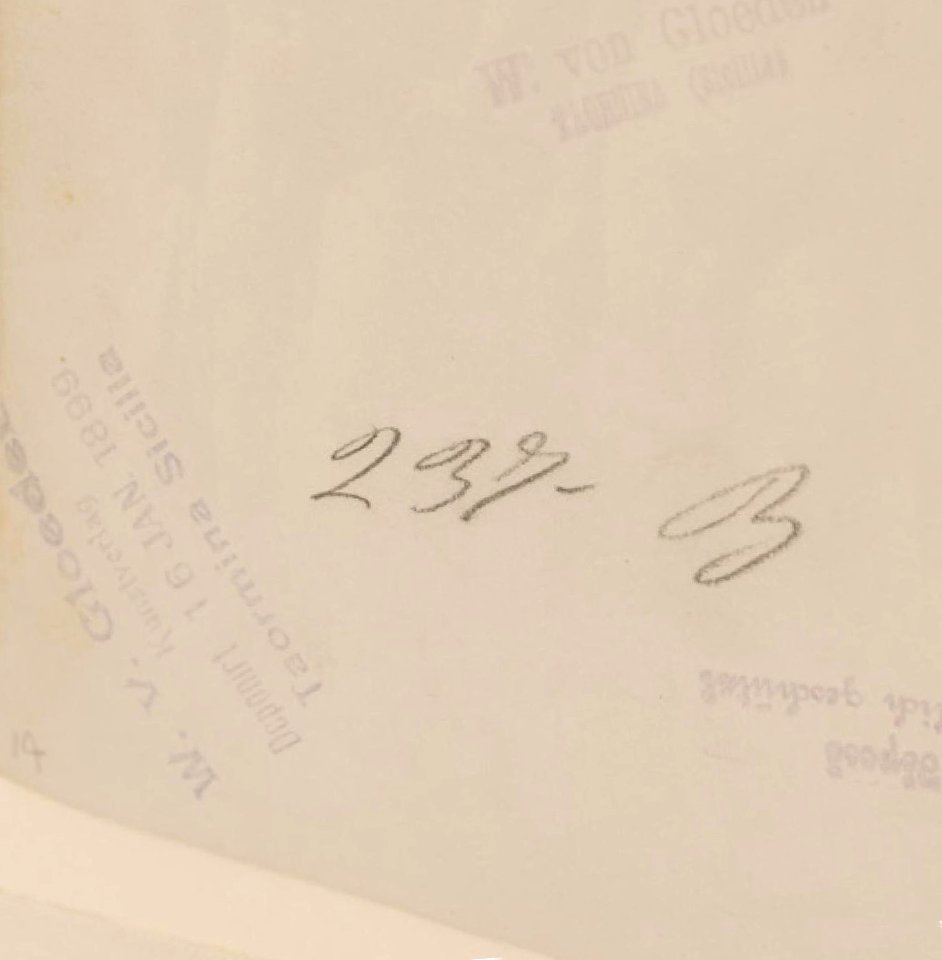Gloeden, Wilhelm von (1856-1931) - n. 0237 B verso