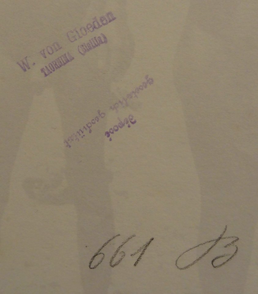 Gloeden, Wilhelm von (1856-1931) - n. 0661 B - ex Texbraun Collection, Galerie David Guiraud, Paris-verso