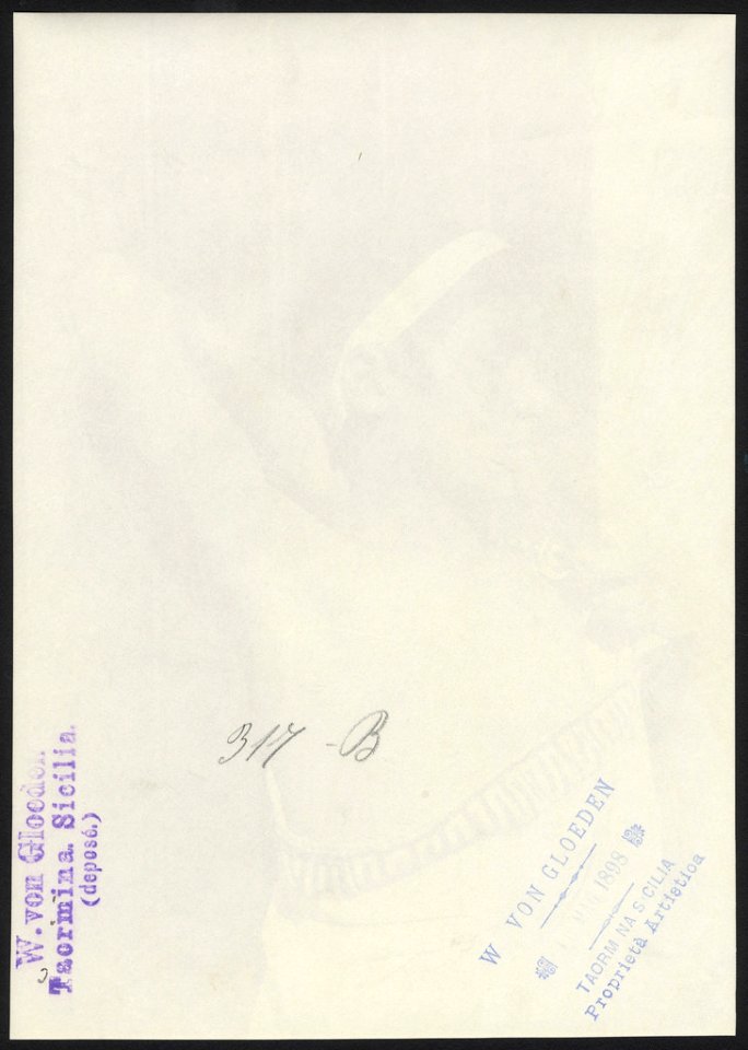 Gloeden, Wilhelm von (1856-1931) - n. 0317 B - verso