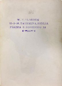 Gloeden, Wilhelm von (1856-1931) - n. 0317 verso. Timbrata. Cm 12x16. Aste LaRosa