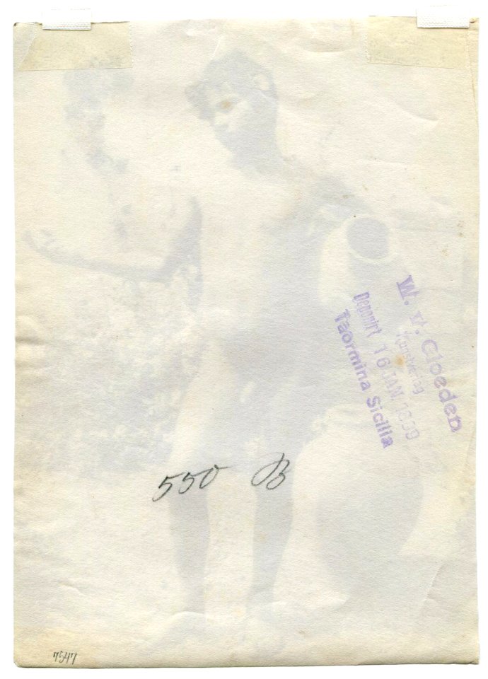 Gloeden, Wilhelm von (1856-1931) - n. 0550 B - verso