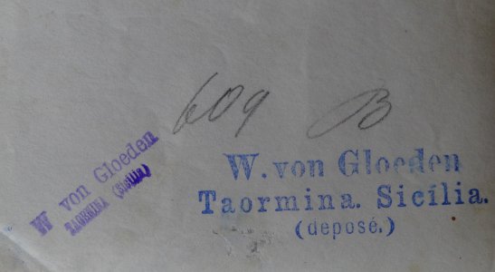 Gloeden, Wilhelm von (1856-1931) - n. 0609 B verso