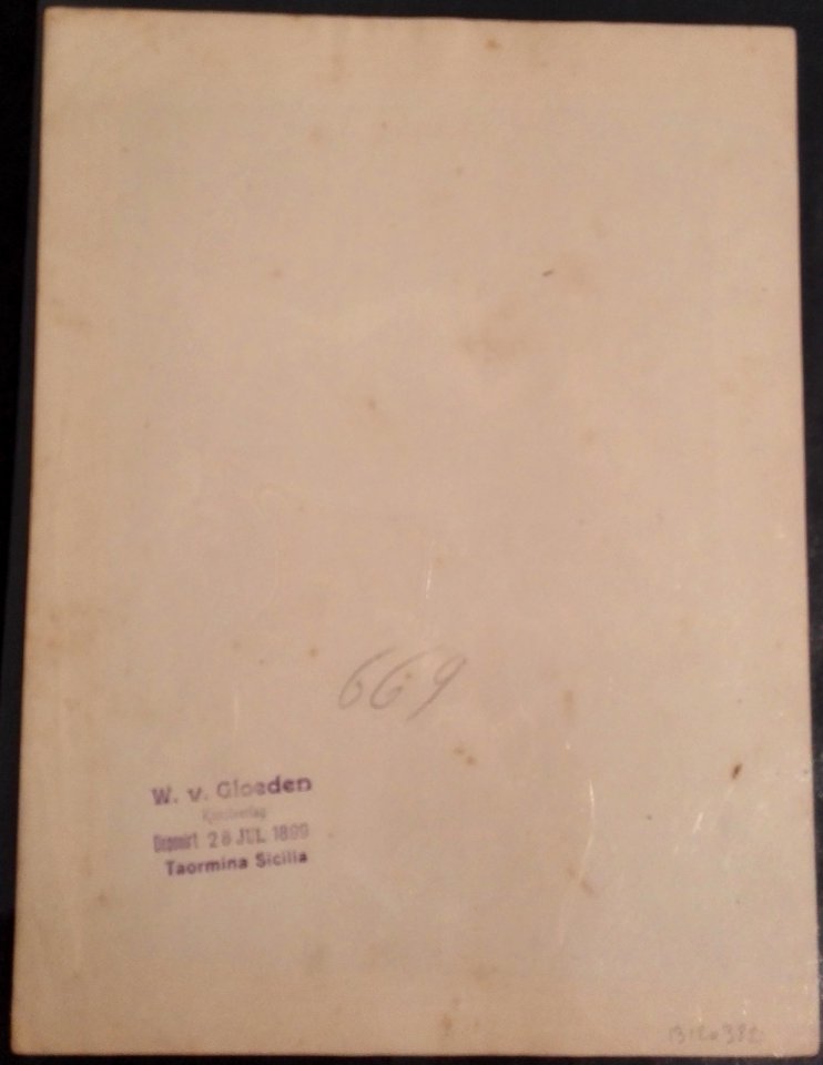 Gloeden, Wilhelm von (1856-1931) - n. 0669 v - Deponirt 26 Jul 1899