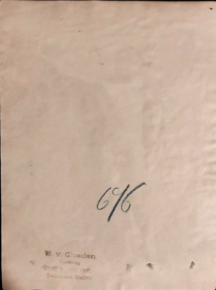 Gloeden, Wilhelm von (1856-1931) - n. 0676 verso - Deponirt 3 Marz 1902